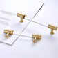 Clear Acrylic Cabinet Handles with Gold Brass Accents