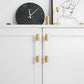 Transparent Acrylic Round Bar Cabinet Handles with Brass Gold Ends