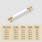 Clear Acrylic Cabinet Handles with Gold Brass Accents