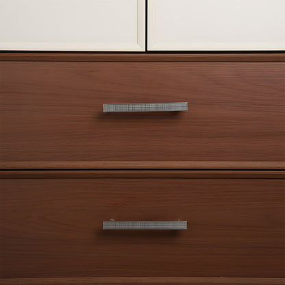 Grid-Textured Cabinet Pulls and Square Knobs