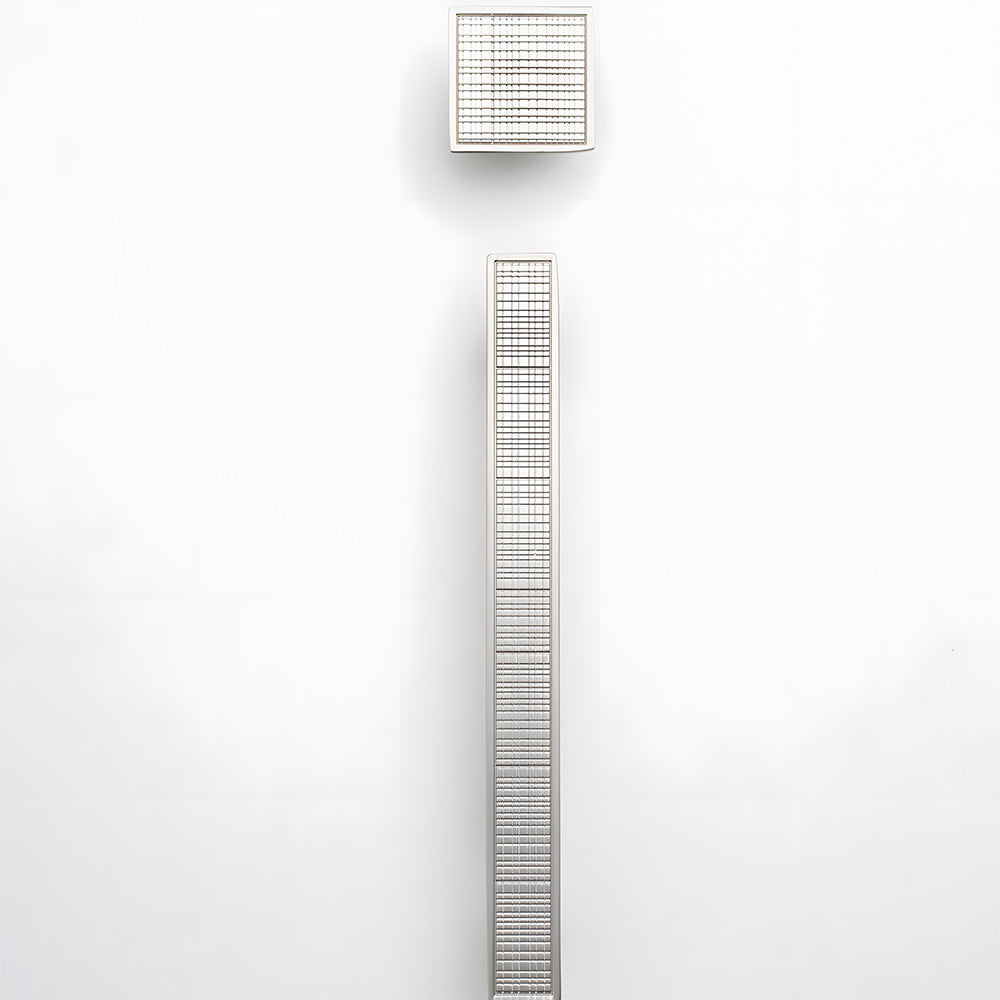 Grid-Textured Cabinet Pulls and Square Knobs
