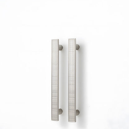 Grid-Textured Cabinet Pulls and Square Knobs