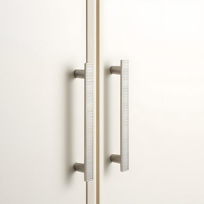 Grid-Textured Cabinet Pulls and Square Knobs