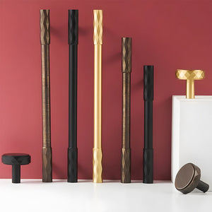 Faceted Solid Brass Cabinet Handles and Knobs