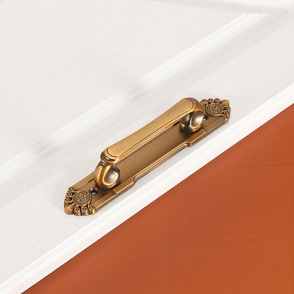 Antique Bronze Cabinet Pulls with Decorative Backplate