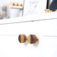 High-end Walnut Wood Brass Cabinet Knob