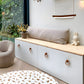 Wood Ring Leather Cabinet and Drawer Knobs