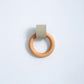 Wood Ring Leather Cabinet and Drawer Knobs